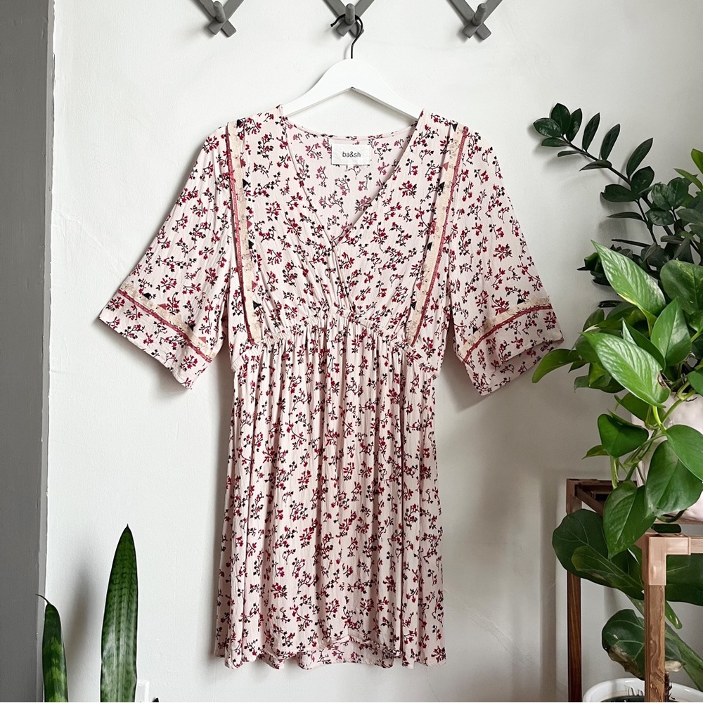 ba&sh Sete Floral Print Mini Dress
